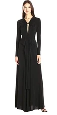 Halston Heritage Dress XS Women Stretch Matte Jersey Long Sleeve Gown Cocktail