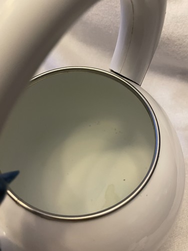 CERAMIC ON STEEL HUMMINGBIRD TEA KETTLE, Vintage, See Description! - Picture 8 of 15