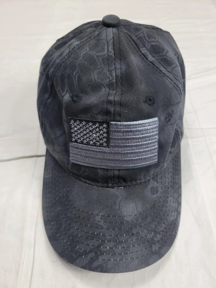 Sombrero Kryptek Camuflaje Bandera Americana Bordado Correa Trasera Foto 3 de 4