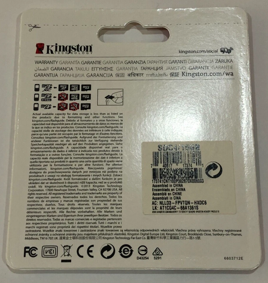 Kingston 16GB Micro SD HC & Adapter Retail Pack Micro SDHC Class 4 High Speed - Image 2 of 4