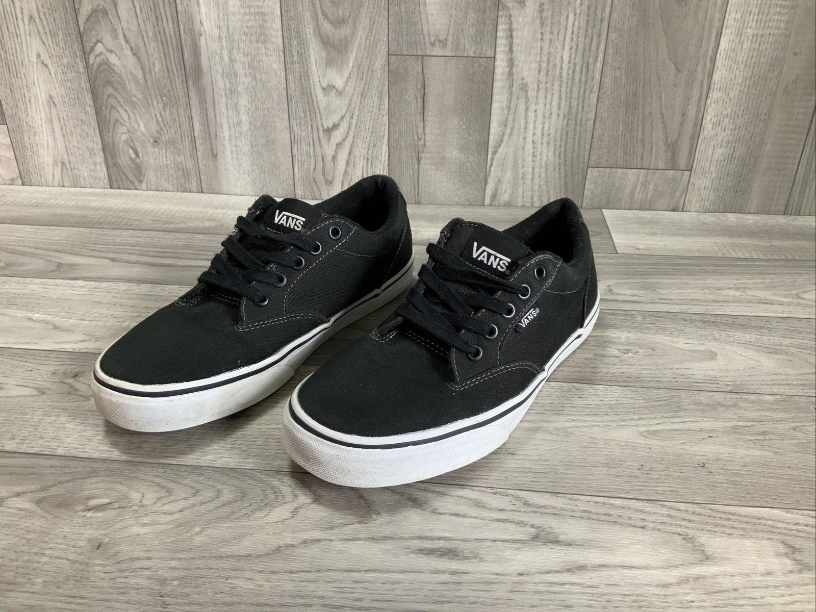 Vans Winston Black White Low Top Skate Shoes Men\u0026#039;s size 7.5 | eBay