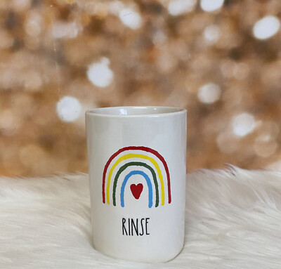 Spread Positivity with Rae Dunn Rainbow Love RINSE Cup Elevate Your Self-Care