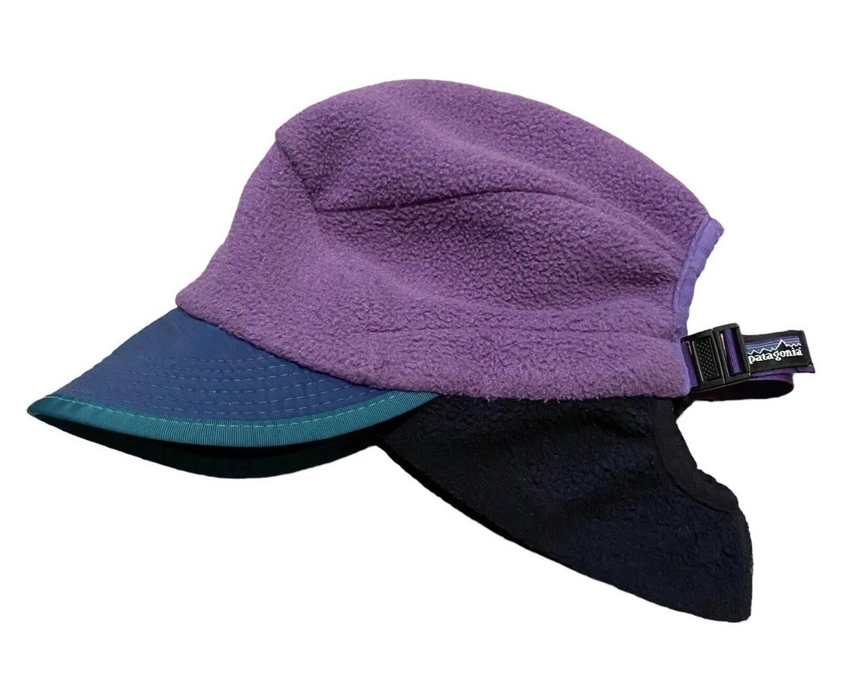 Patagonia Duckbill Hat Vintage 90s Synchilla Fleece Earflap USA S