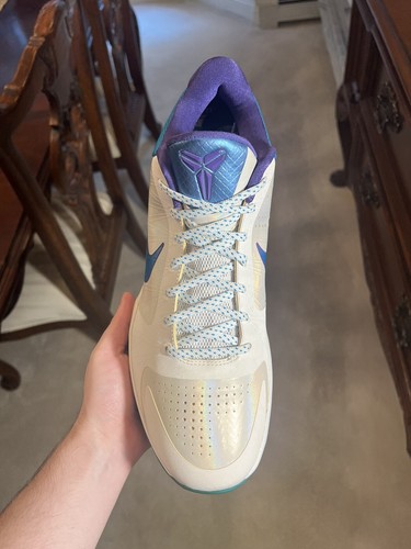 Nike Kobe Zoom V 5 Draft Day White Orion Blue Purple 386429-100 Size 13.5 2009 - Picture 3 of 12