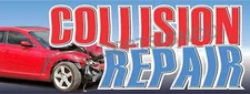 3'x8' COLLISION REPAIR BANNER LARGE Outdoor Sign Car Auto Body Shop Service Fix