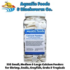 Calcium Feeders 335 Small, Medium & Large Discs. Shrimp, Snails, Crabs, Crayfish