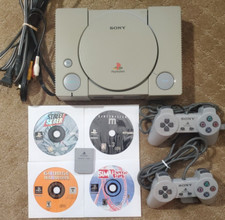 Sony PlayStation 1 Game Console W/ 4 Games 2 Controllers Memory Card Tested