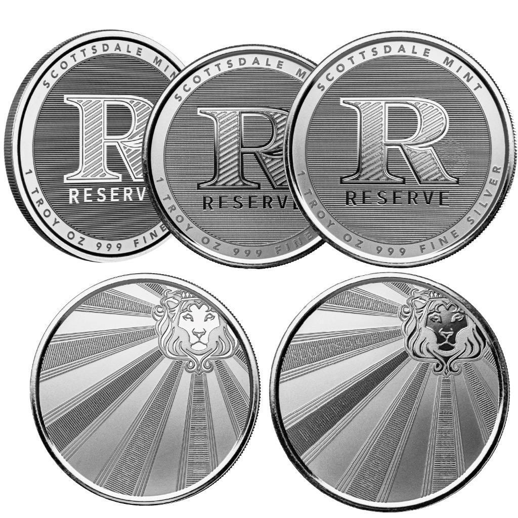 Salida Silver Rounds 5 x 1 oz RESERVE .999 Silver Rounds by Scottsdale Mint (BU) #A646 | eBay