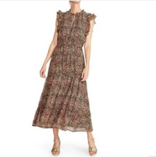 BB Dakota by Steve Madden Floral Chiffon Ditsy Midi Dress Women s XXL NWT 119