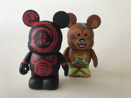disney vinylmation lot 3" chinese zodiac & grizzly gulch hong