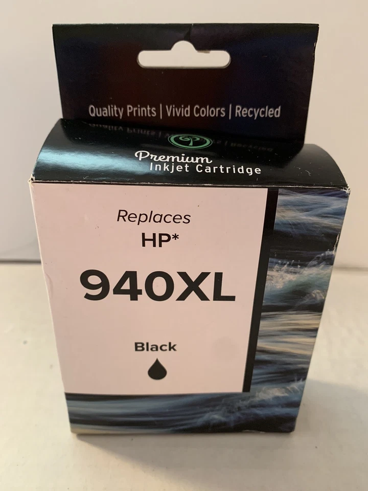 Cartucho de inyección de tinta de imagen premium sellado negro HP 940XL nuevo reciclado Foto 2 de 4