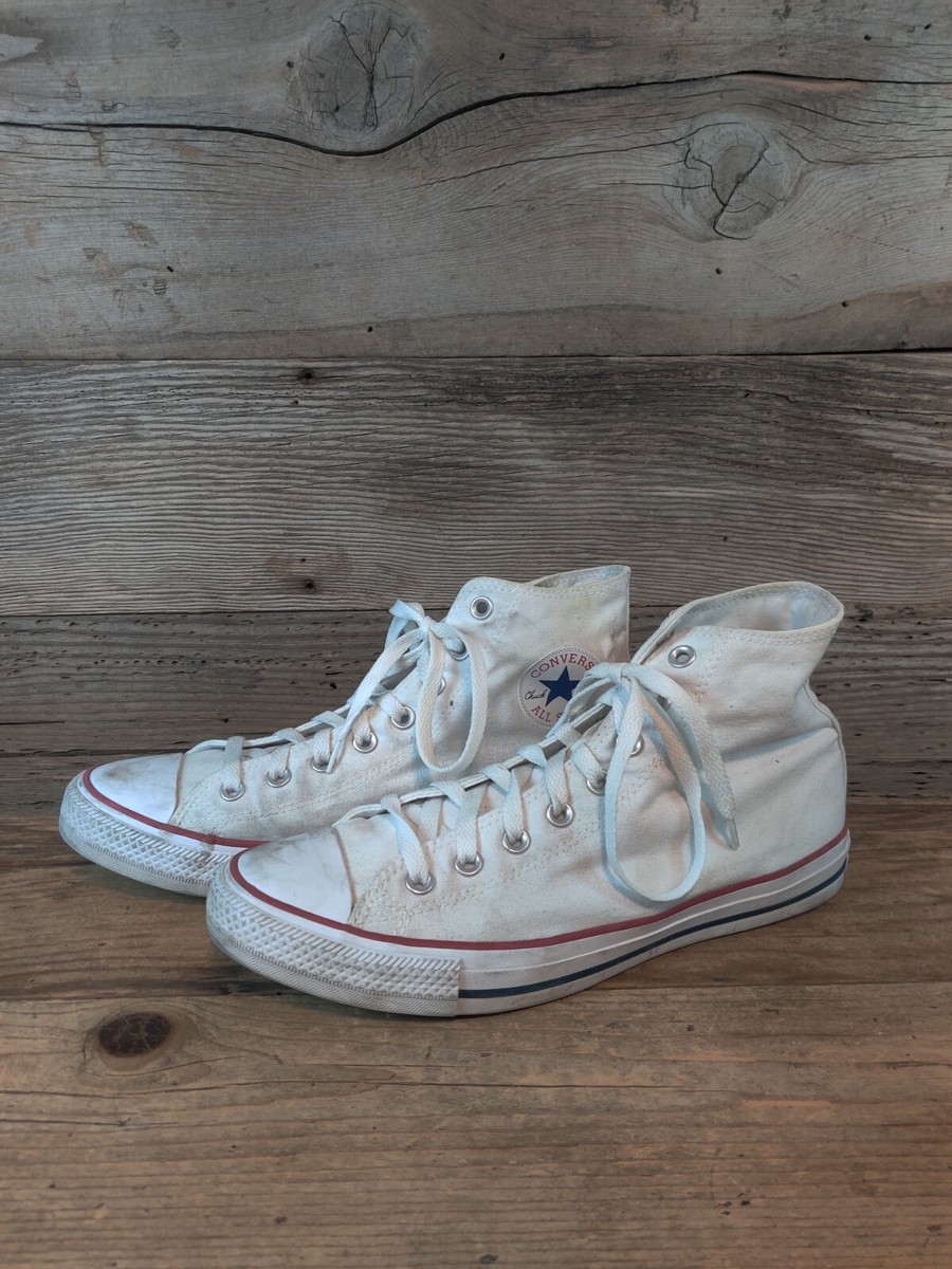 CONVERSE CHUCK TAYLOR WHITE ALL STAR HI MENS SHOES sz 9.5 RETRO