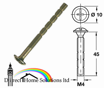 HAFELE M4 ABBRECHBAR 45mm GEWINDE KÜCHE TÜRGRIFF KNAUF SCHRAUBE BOLZEN 25 50 100