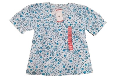 Draper James Women's Short Puff Sleeve Heidi V Neck Top X-Small