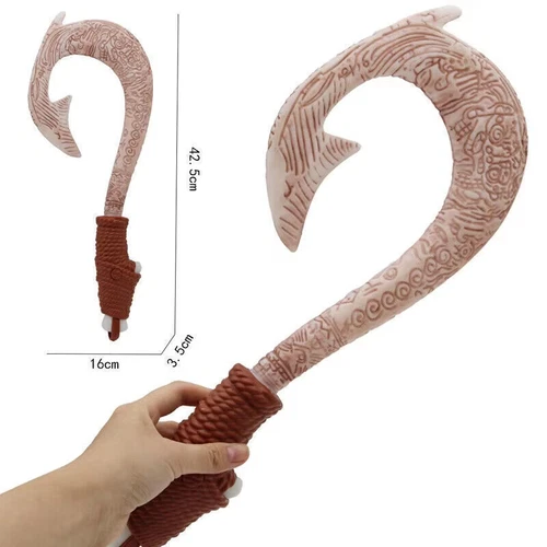 Cartoon Moana Fischhaken Messer Cosplay Maui Waffe mit Licht Kinderspielzeug - Bild 6 von 11