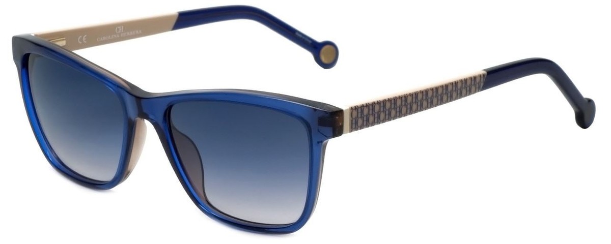 Carolina Herrera Designer Sunglasses SHE646-0D25 in Blue 