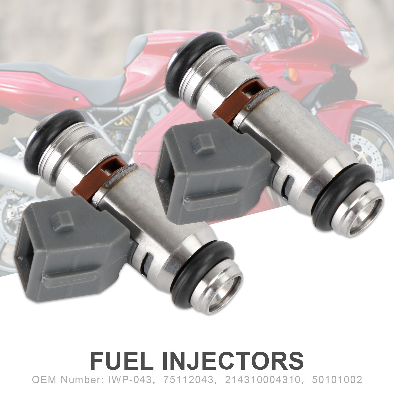 2PCS FUEL INJECTOR IWP043 FOR DUCATI MOTORCYCLES Supersport MH900 Monster #3 A