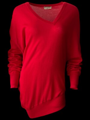 BALENCIAGA Paris Damen Luxus Pullover  Designer Schurwolle Kaschmir  rot Gr.40