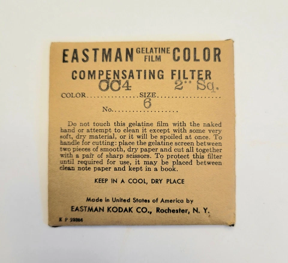 Vintage Gelatine Film Color Compensating Filter CC4 CC6 CC14 2” Squares Eastman - Image 3 of 4