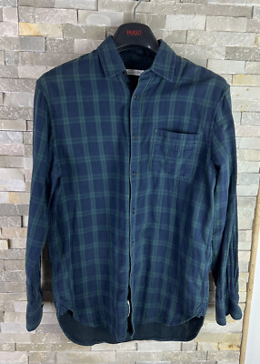 Rag and Bone Herren Gr. XS Kariert Blau Grün Hemd 