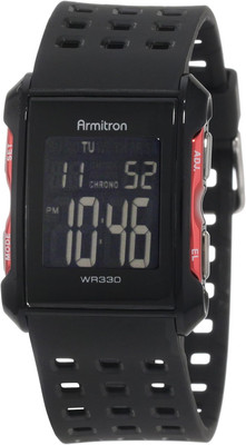 Armitron Sport Herren-Armbanduhr 40/8177, Digitaler Chronograph, Perforiertes Ku