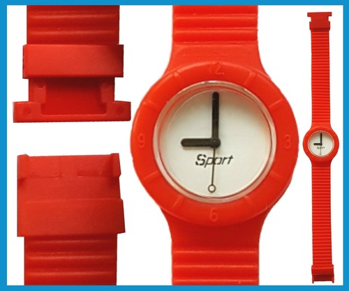 Orologio Sport Cinturino ROSSO Silicone Uomo Donna hop Unisex Quarzo hip  Bambino | eBay