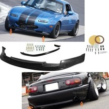 Combo Fits 90-97 Miata Mx5 Gv Style Pu Front Bumper Lip Jdm Rs Style Rear Lip