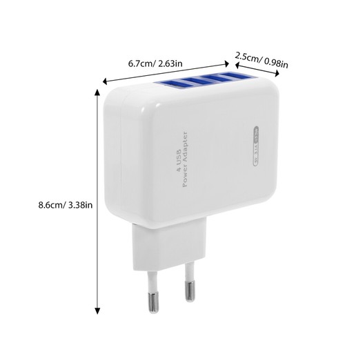 4 -Port USB -Ladegerät Multi-USB-Ladegerät Mit Mehreren Anschlüssen - 第 11/12 張圖片