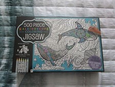 500 Piece Kaleidoscope Coloring Jigsaw Puzzle SEALED Beneath The Waves