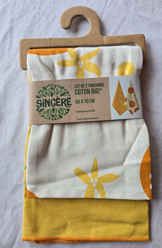 Lot De 2 Essuie-mains Gris 30x50 Cm En 100% Coton Bio – Collection Guest Par Sincère