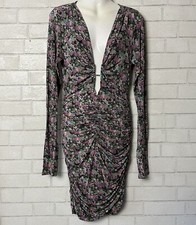Isabel Marant Dress Jordana floral jersey Ruched minidress Floral Size 42 US XL