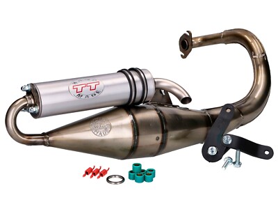 Peugeot Vivacity Silber Sport 2T 50cc Leo Vince TT Performance Auspuff