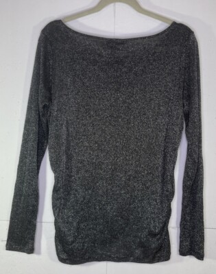 NWOT DKNY JEANS Black Silver/GLITTER METALLIC LONG SLEEVE NWOT DKNY JEANS Black Silver/GLITTER METALLIC LONG SLEEVE