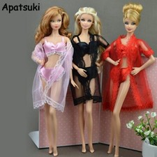 3sets 1:6 Doll Accessories For 11.5in Doll Clothes Pajamas Lingerie Underwear