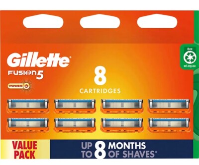 Genuine Gillette Fusion5 Power Value Pack 8 Shaving Blades Cartridges Fusion 5