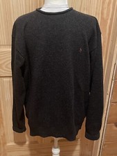 Polo By Ralph Lauren 100 LambsWool Sweater Grey Size Large  EUC