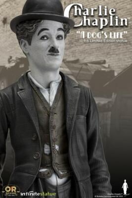 Statue Charlie Chaplin – A Dog's Life – Polystone – Infinite Statue, Rare