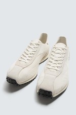 ZARA Nylon Sneaker 50TH ANNIVERSARIO Edizione Limitata Crema Bianco Tg 42 NUOVE