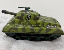 Vintage 1950's MARX Wind Up Tin Litho US ARMY DOUGHBOY Tank Great Works