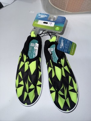 NWT Speedo Green / Black Splash And Sun Water Shoes ~  Size XL 11-12