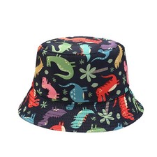 Dinosaur Bucket Hat Cool Print Hat Adult Sun Protection Fun Summer Travel Bea...