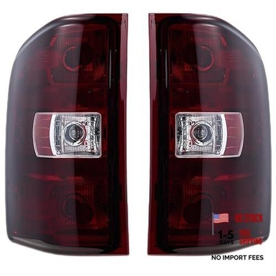 Tail Lights Include Bulbs and Wiring Harness Red Smoked Lens-1 Pair(Left+Right)