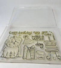 The Stamps of Life Stamps Made In USA  Birthday Dog Unmounted Cling Ink Stamps