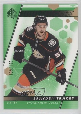 2022 SP Authentic Future Watch Limited Green /199 Brayden Tracey Rookie RC 2o7