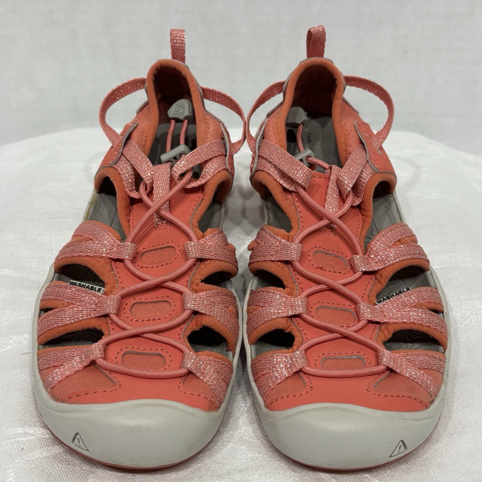 Keen MOXIE Sandali da trekking impermeabili giovani 3 coralli scintille comodi punta chiusa