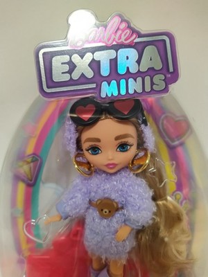 Barbie Extra Minis Puppe HGP66 Lilac Dress Stand Jointed Premium Hair 2021 Neu