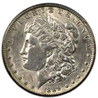 1889-P Morgan Silver Dollar Philadelphia Almost Uncirculated AU+ Cleaned