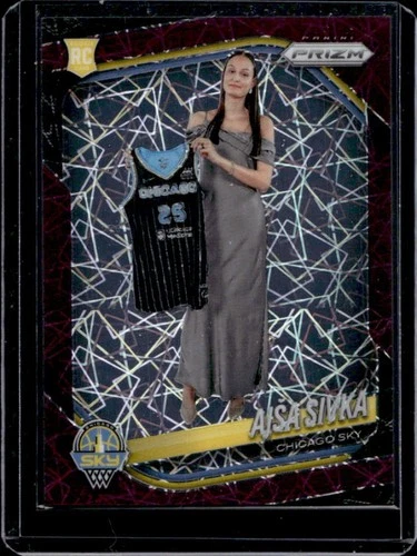 2025 Panini WNBA Prizm Ajsa Sivka RC Purple Velocity Rookie #/59 Sky