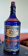 Lg. Antique Qt 32oz Carter Ink Bottle Great Color , labels & orig Cap