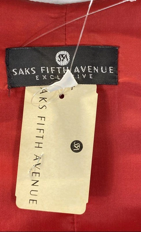 NWT Vintage 90s Saks Fifth Avenue Men's Red Quilted Velvet Tuxedo Vest L 40 - Image 3 of 4